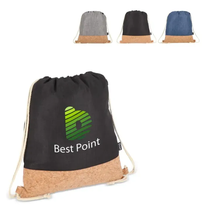 Drawstring bag R-PET  cork 35 x 40cm - LT91392 (gadzety reklamowe)